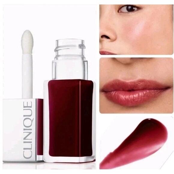 Clinique Pop Lip + Cheek Oil BLACK HONEY Full Size New BOXED - Picture 1 of 2